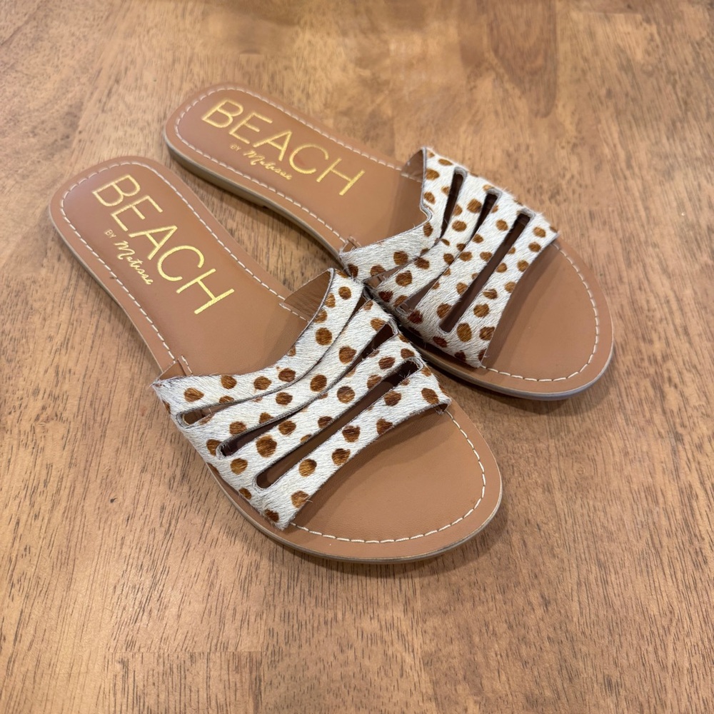 Beach by Matisse Animal Print Sandals Womens 8M Boardwalk Vacation